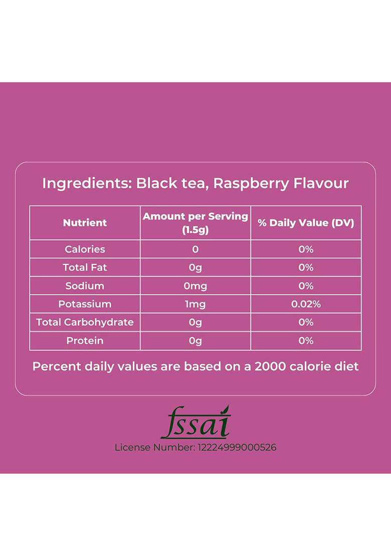 Tib-The Infinity Box The Ceylon Raspberry Tea | 25 Bags (1.5G Each) Imported From Sri Lanka Naturally Caffeine-Free, Fruity & Aromatic Rich In Antioxidants Enjoy Hot Or Iced - Indya