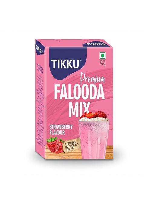 Tikku Premium Strawberry Falooda Mix 100 G Box | Inastant Dessert