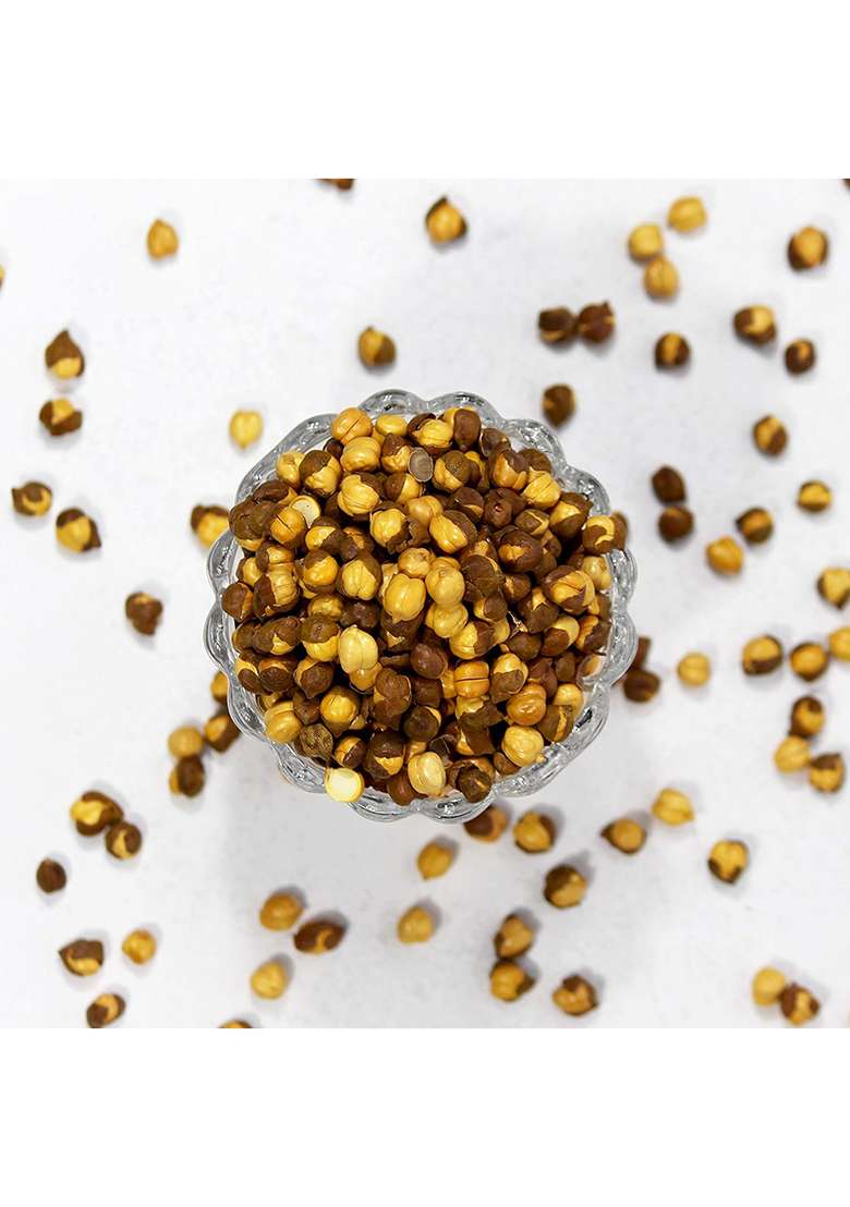 Swiss Naturals Whole Roasted Chana With Skin/Bengal Gram/Bhuna (Unsalted), 900G - Indya