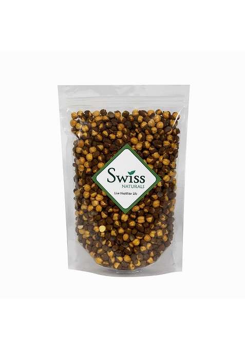 Swiss Naturals Whole Roasted Chana With Skin/Bengal Gram/Bhuna (Unsalted), 900G