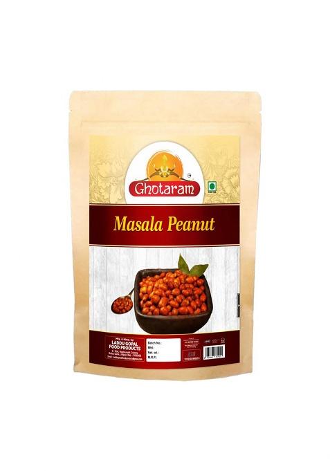 Ghotaram Coated Mirch Masala Fried Peanuts Crispy & Crunchy | Organics Peanut Rich In Protein Teatime Wholesome Snack Chatpata Assorted Peanuts-250 * 1Pack