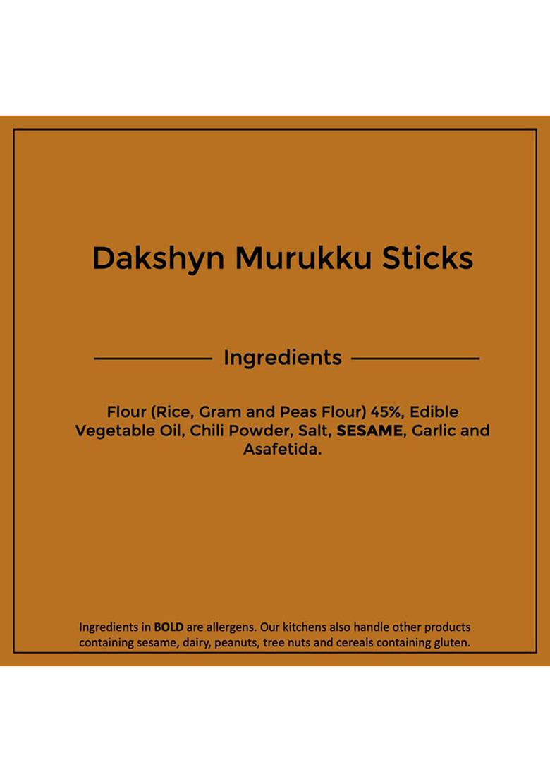 Dakshyn Chakli Murukku Sticks (225G X Pack Of 4) | Crunchy Snacks Namkeen South Indian Chakodi No Maida With Nutty Sesame Seeds
