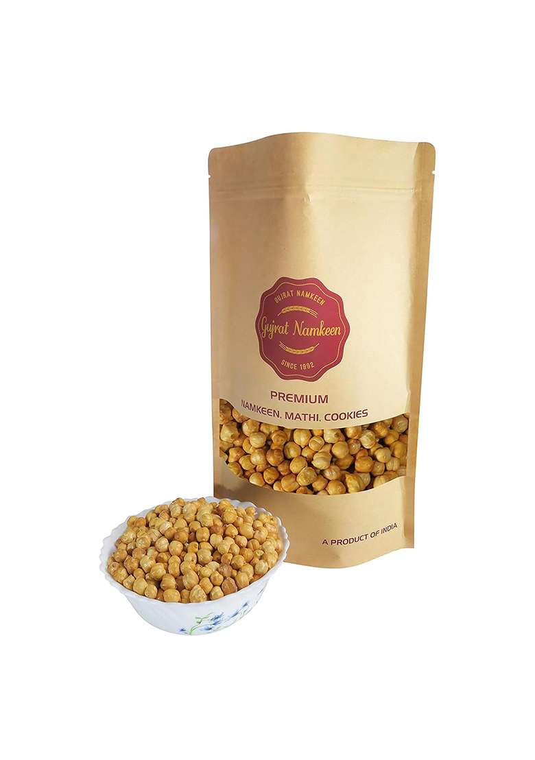 Gujrat Namkeen Homemade Roasted Plain Chana Snacks, 400 Grams, Pack Of 1 - Indya
