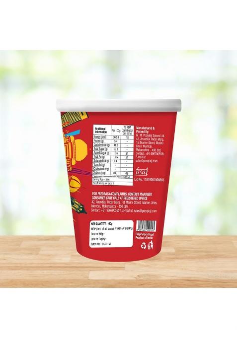 Poonjiaji'S Poonjiaji S Ready-To-Eat Mumbai Bhel 3X100G | Instant Indian Street Food Snack Tangy & Spicy Puri With Chutney Crunchy Travel-Friendly Cup No Cooking Required Chatpata Evening