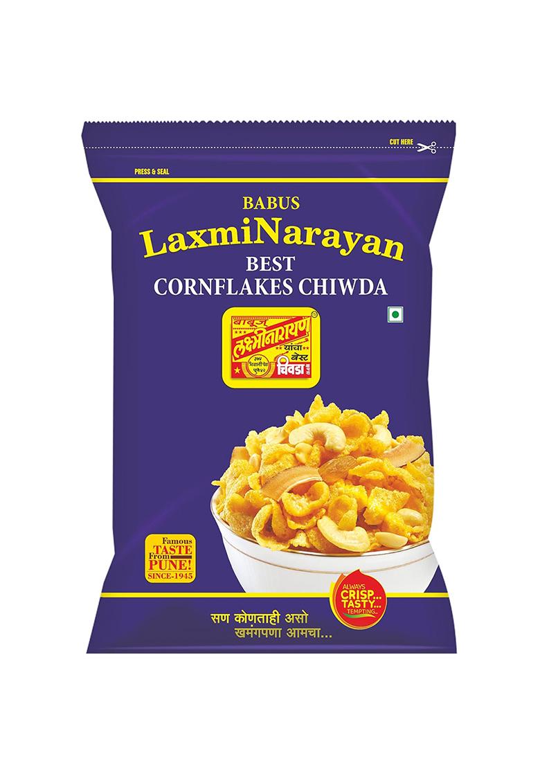 Babus Laxminarayan Fresh & Delicious Cornflakes Chiwda (1 Count)_500Gm (Pack Of 2)