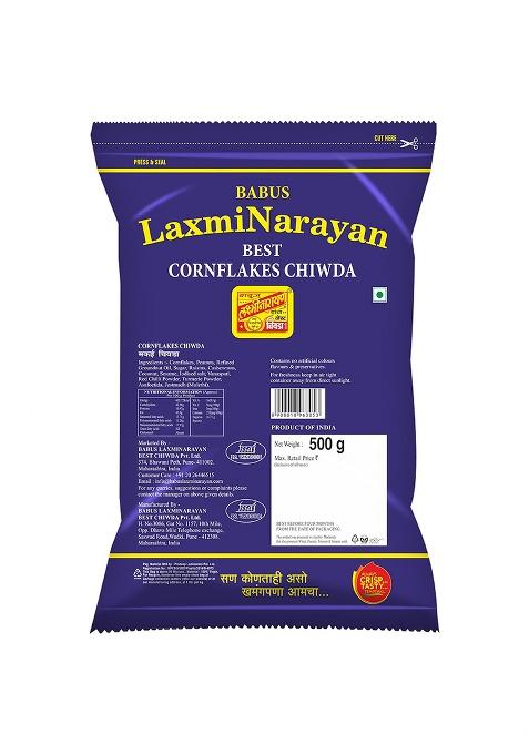 Babus Laxminarayan Fresh & Delicious Cornflakes Chiwda (1 Count)_500Gm (Pack Of 2)