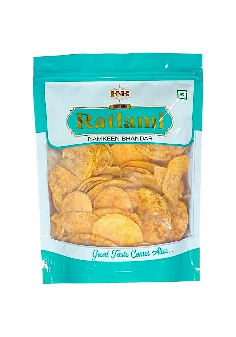 Ratlami Namkeen Bhandar Lal Mirch Chips, Aloo Masala Chips (250 Gram) Made Of 100% Ground Nut Oil, Tasty Snacks