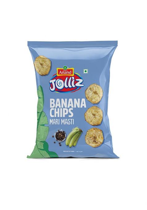 Tastea Anand Jolliz Namkeen Crispy Delight Banana Chips, Traditional Indian Snack" Pack Of 10