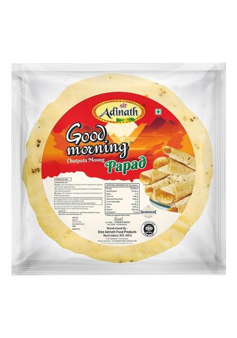 Good Morning Papad Combo Pack,Handmade,Chatpata Moong & Masala Chana,Variety Snack Pack|Vegan Gluten Free|200G Each (Pack Of 2)