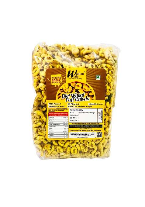 Wadian Wale Wadianwale Diet Wheat Puff Chivda, 200G, Low Calorie Snack, No Added Sugar, Hi-Fibre Grain