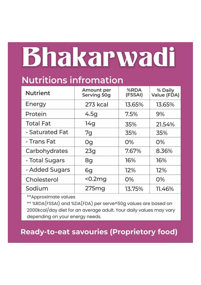 Shree Hariom Gruhudhyog Special Crunchy Masala Bhakarwadi | Long Crispy And Soft Sticks |Fresh & Tea Time Namkeen Savory Snack 475 Grams
