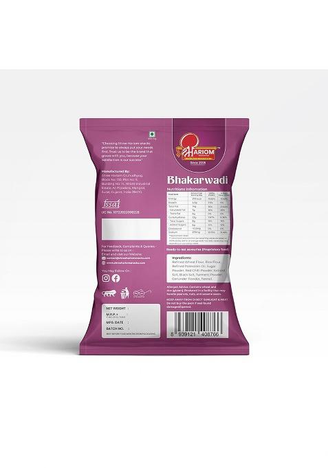 Shree Hariom Gruhudhyog Special Crunchy Masala Bhakarwadi | Long Crispy And Soft Sticks |Fresh & Tea Time Namkeen Savory Snack 475 Grams