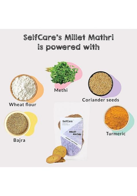 Selfcare By Suman Agarwal Millet Mathri Pack Of 1 125G | Vegan