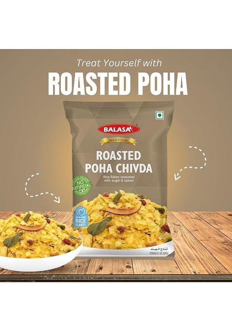 Balasa Roasted Poha Pack Of 3 Pcs 200G Each | Chivda Chiwda Fresh, Tasty & Healthy For Health Ready To Eat Homemade Rice Flakes Seasoned With Sugar Spices Diet Pohaa (Pack 3)
