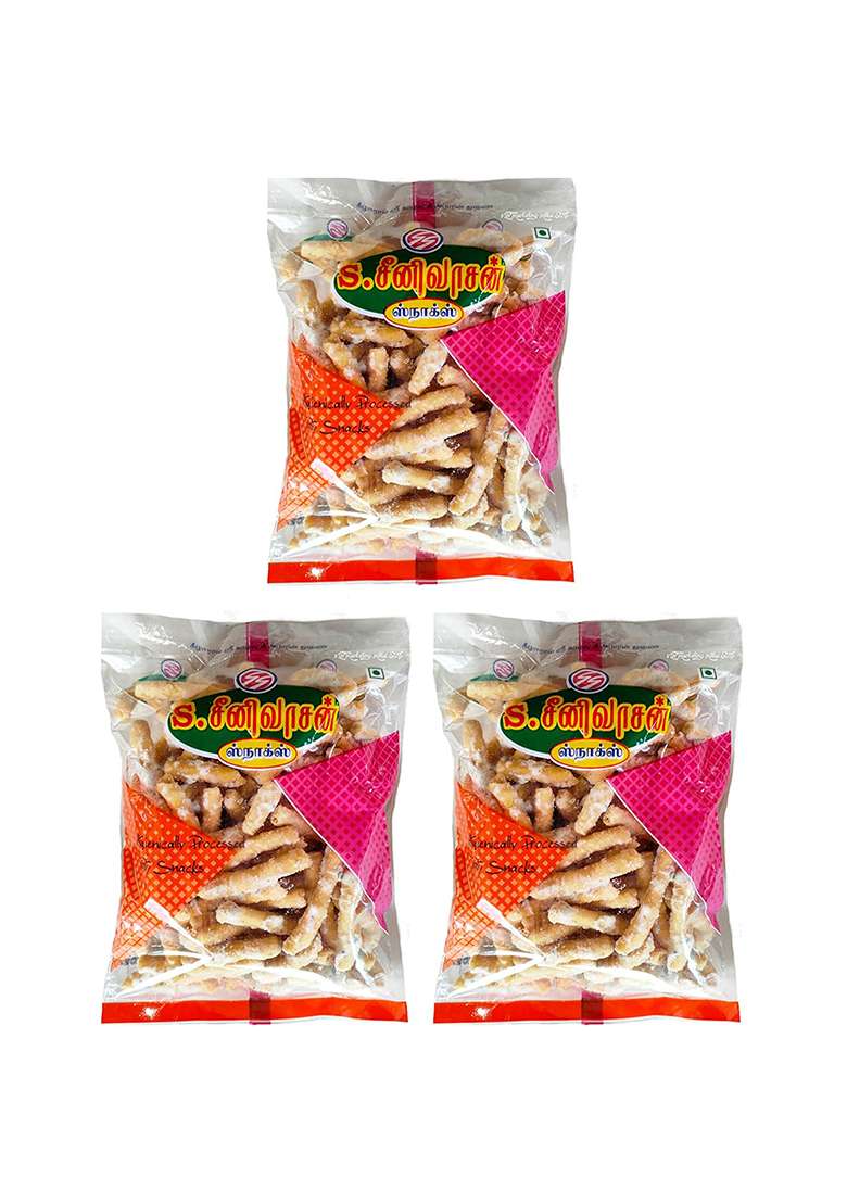 S. Seenivasan Mittai Kadai Thoothukudi Special Sweet Sevu - Pack Of 3 X 250 Gm - Indya