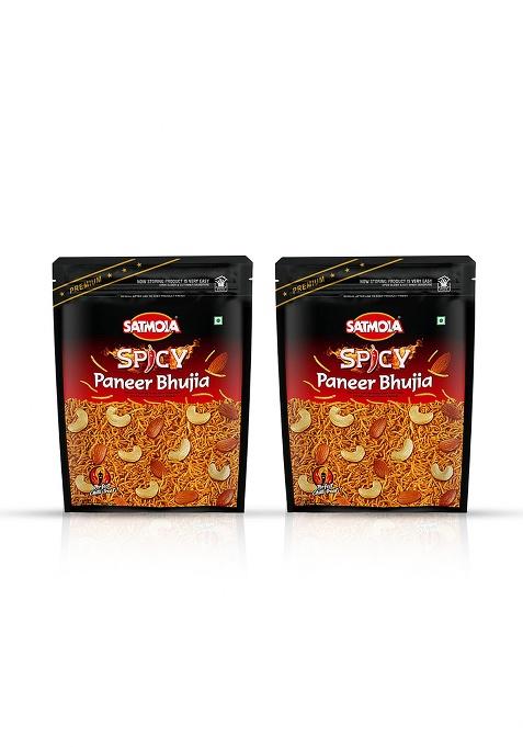 Satmola Spicy Paneer Bhujia Namkeen, Healthy Snacks For Adults & Kids | Crispy Teatime Snack Namkeen