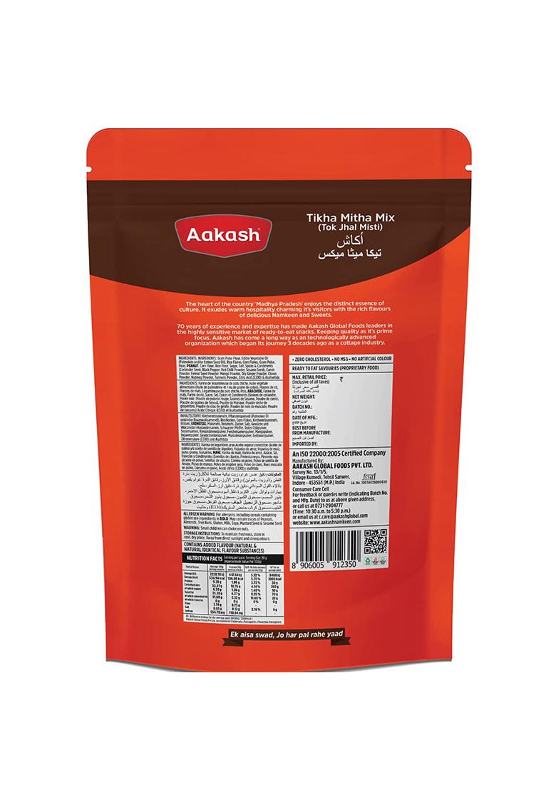 Aakash Namkeen Tikha Mitha Mixture Namkeen|350 Grams|The Sweet And Spicy Mixture|Healthy Indian Snacks|Organic