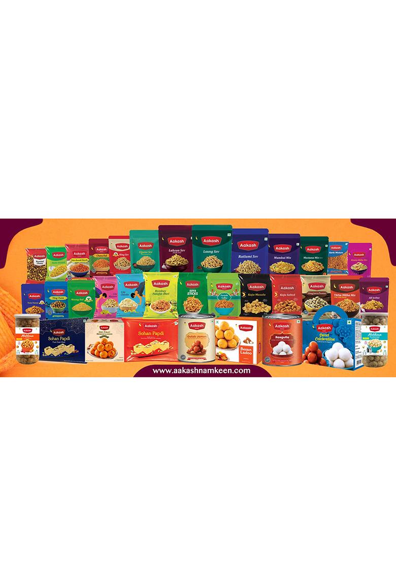 Aakash Namkeen Tikha Mitha Mixture Namkeen|350 Grams|The Sweet And Spicy Mixture|Healthy Indian Snacks|Organic