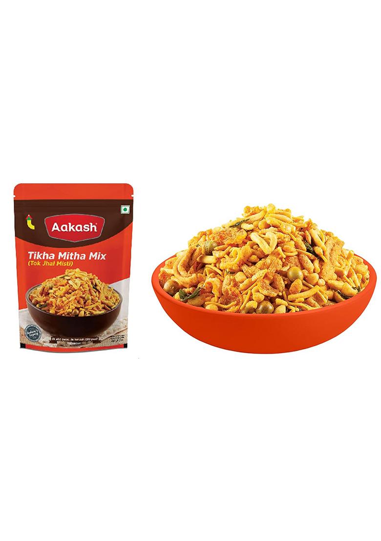 Aakash Namkeen Tikha Mitha Mixture Namkeen|350 Grams|The Sweet And Spicy Mixture|Healthy Indian Snacks|Organic