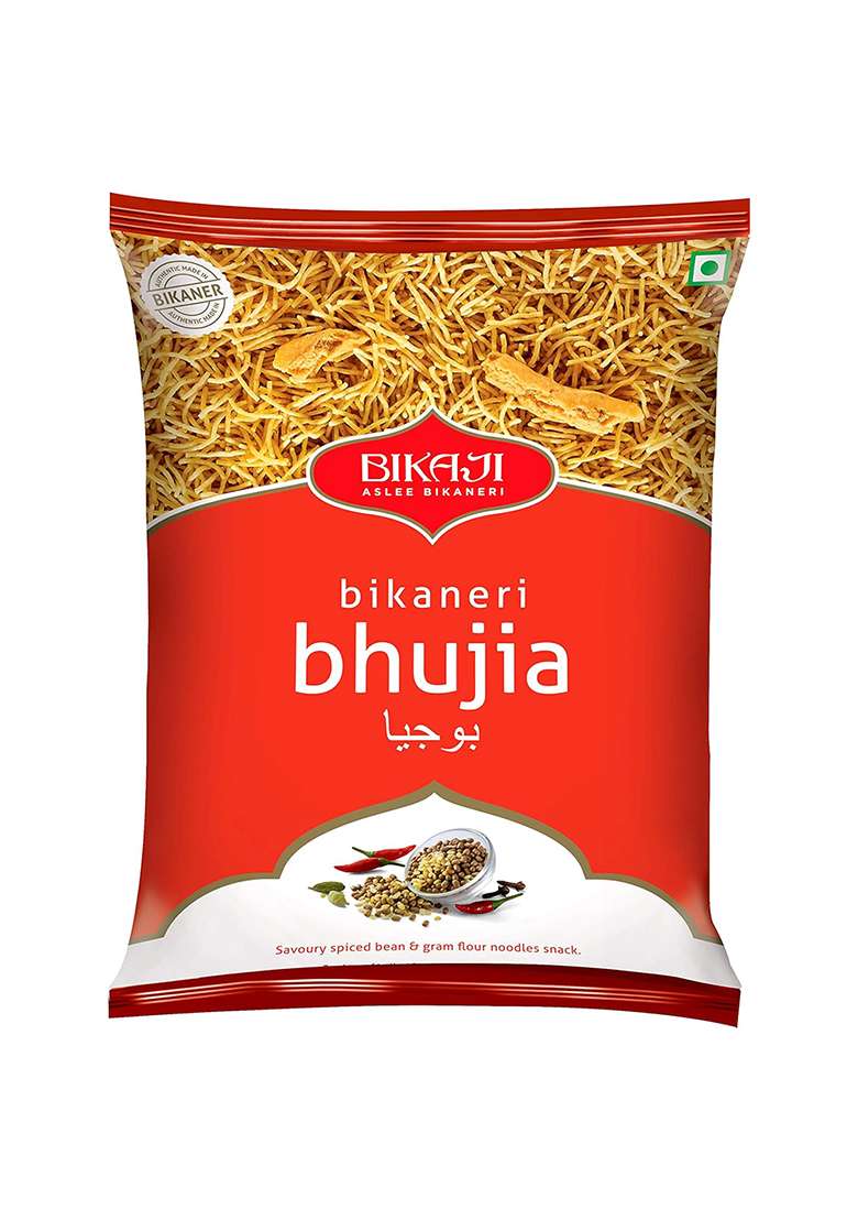 Bikaji Aslee Bikaneri Bhujia, 400 G And All In One Kuch Kuch, Snack Combo Pack - Of 2 - Indya