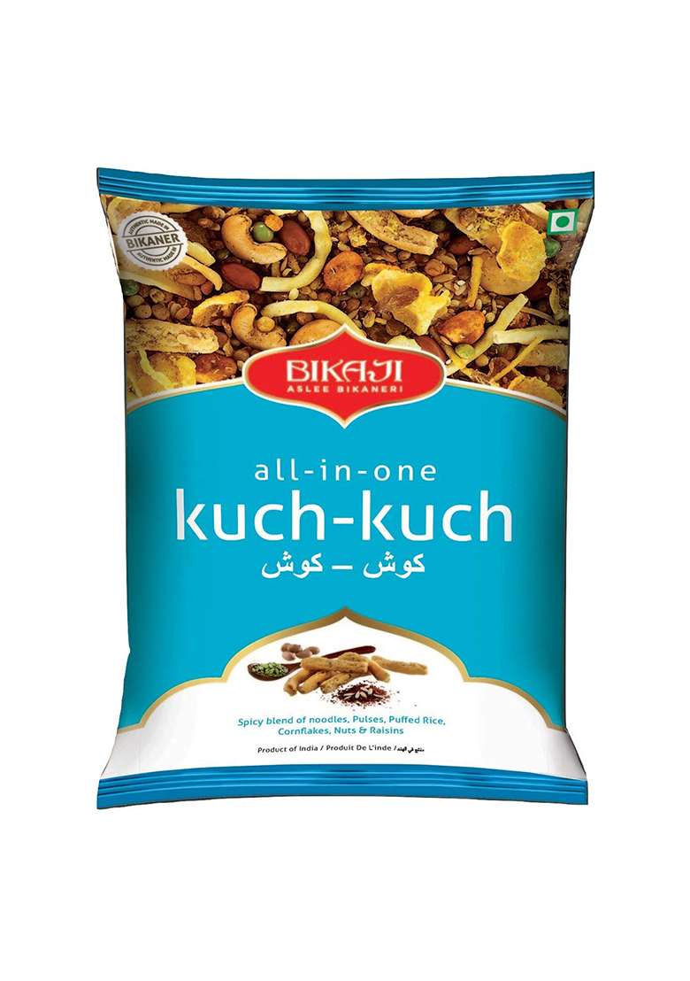 Bikaji Aslee Bikaneri Bhujia, 400 G And All In One Kuch Kuch, Snack Combo Pack - Of 2 - Indya