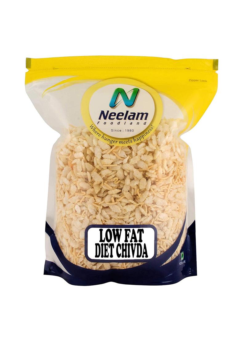 Neelam Foodland Low Fat Diet Chivda (Ricke Flakes Blended With Sev, Suagr And Salt, 400G