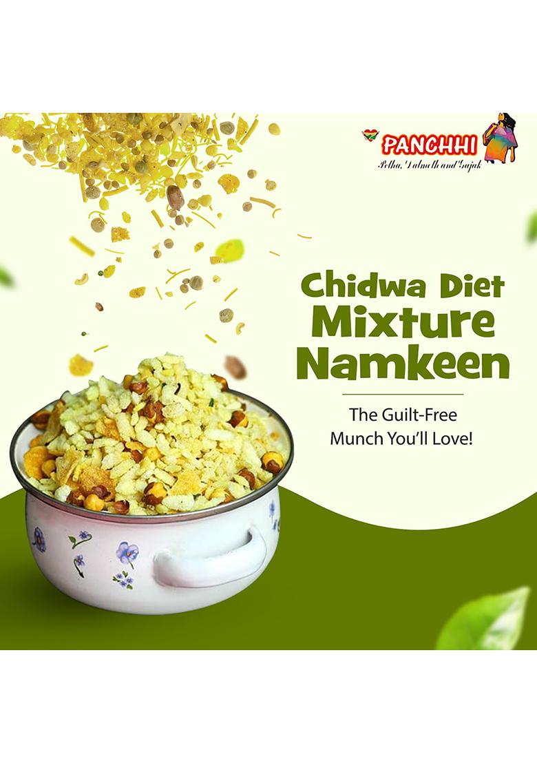Panchi Ka Petha Aur Dalmut Chidwa Diet Mixture Namkeen (150Gm) Healthy And Low Calorie Snack Perfect For Weight Watchers Guilt Free Munching Spicy Tangy Tasty Indian