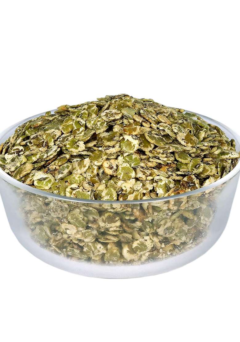 Seasonalkart Seasonal Kart Moong Jor Puffed Green Gram Flakes, Ready To Eat Healthy Snacks, Roasted Snack, Masala Flavored,Gluten Free Jhor | Cholesterol (700 Grams) - Indya