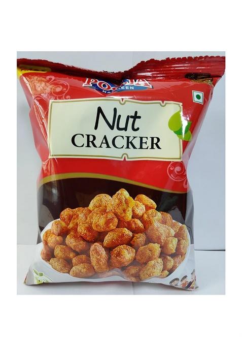 Pooja Tasty Nut Crackers Namkeen | Crunchy Besan Coated Peanuts Spicy & Protein-Rich Snack No Preservatives Healthy Indian Pack Of 5 (180 Gram Each)