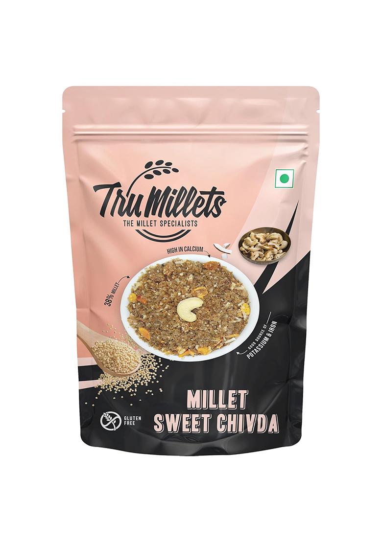 Trumillets 125Grm(Pack Of 2),Healthy And Hygienic Kodo Millet Snack,Sweet Mixture,High In Protein,Iron,Calcium,& Fiber, Flakes With Jaggery, Copra, Cashew, Elaichi & Ghee,Healthy Gluten-Free Snack,Wholesome Nutritious South India | No Preservative Palm Oil