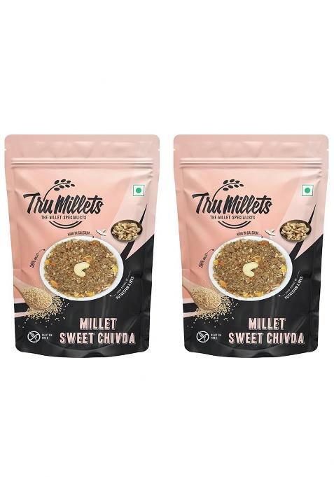 Trumillets 125Grm(Pack Of 2),Healthy And Hygienic Kodo Millet Snack,Sweet Mixture,High In Protein,Iron,Calcium,& Fiber, Flakes With Jaggery, Copra, Cashew, Elaichi & Ghee,Healthy Gluten-Free Snack,Wholesome Nutritious South India | No Preservative Palm Oil