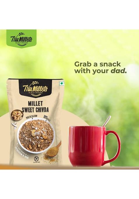 Trumillets 125Grm(Pack Of 2),Healthy And Hygienic Kodo Millet Snack,Sweet Mixture,High In Protein,Iron,Calcium,& Fiber, Flakes With Jaggery, Copra, Cashew, Elaichi & Ghee,Healthy Gluten-Free Snack,Wholesome Nutritious South India | No Preservative Palm Oil