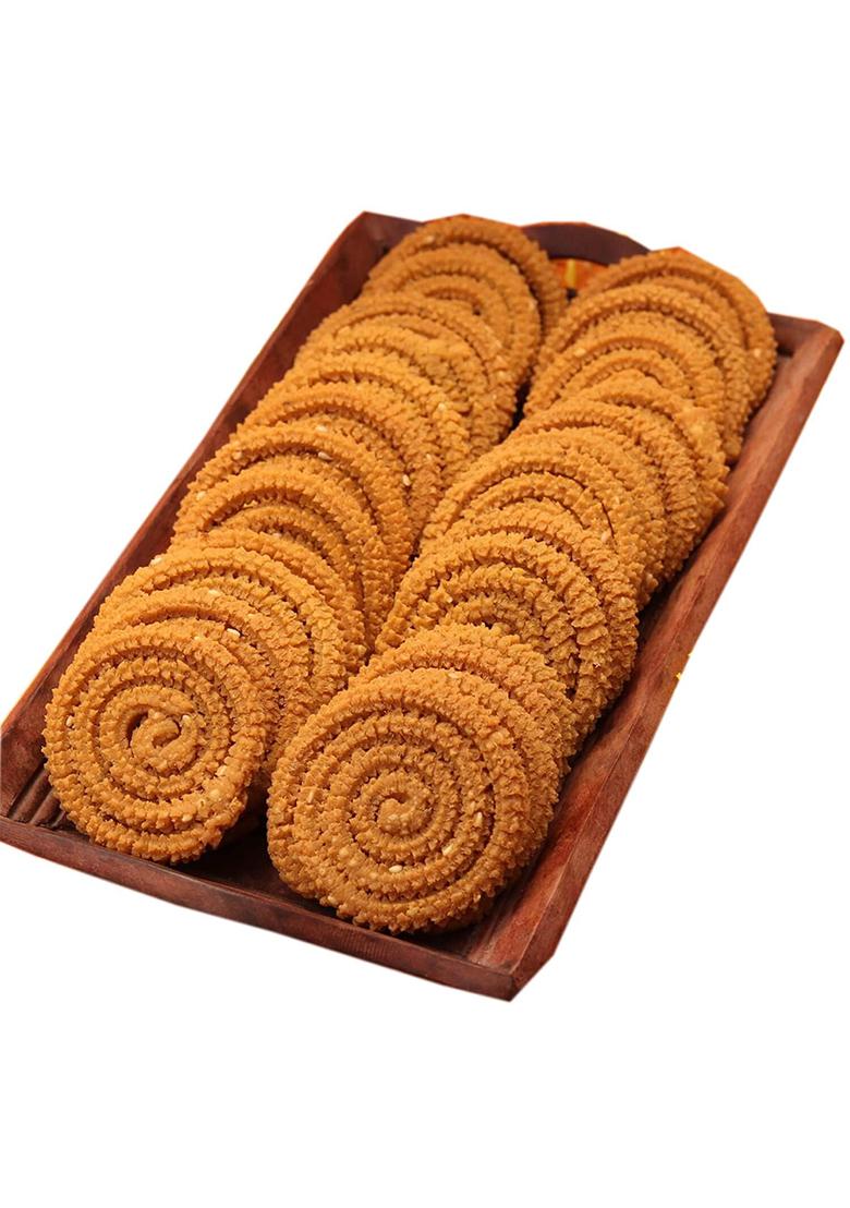 Veganic Chakli/Murukku/Chakri Namkeen | Chakoli Kerala Special Bhajni Chaklee Soft Crispy Namkin Homemade Indian Tasty Ready To Eat Crunchy Snack(900G)