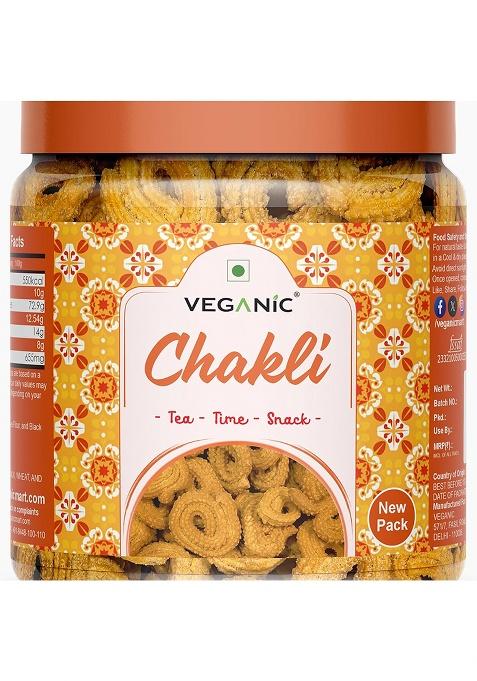 Veganic Chakli/Murukku/Chakri Namkeen | Chakoli Kerala Special Bhajni Chaklee Soft Crispy Namkin Homemade Indian Tasty Ready To Eat Crunchy Snack(900G)