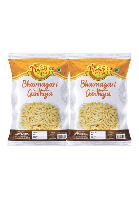 Mmaa'S Veggie Classic Rajkot Bhavnagari Ganthiya Gujarati Gathiya | Organic Whole Spices Fried In Cold Pressed Groundnut Oil Namkeen Healthy Indian Snacks No Preservatives-420G*2Pack