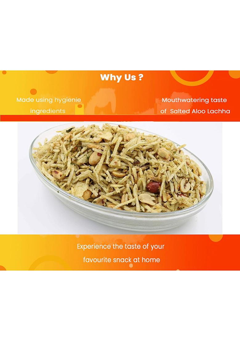 Ghotaram Gfp Ekadashi Vrat Upwas Fast Namkeen Snack Falahari Mixture/Falahari Aloo Lachha/Falahari Aaloo Lachha Mungfali Mix Meetha Chivda/Falahari Potato Namkeen/Specialy Eat In Fasting-850G*1Pack