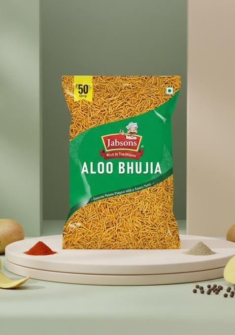 Jabsons Aloo Bhujia 160G | Spicy & Crunchy Potato Sev Snack Indian Namkeen, Tea-Time Zero Transfat Cholestrol
