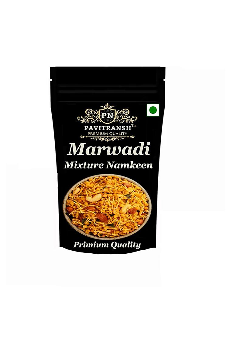 Pavitransh Rajasthani Marwadi Mixture Namkeen | Authentic Spicy & Crunchy Snack Traditional Indian Savory Mix 250 Gm Fresh Pack