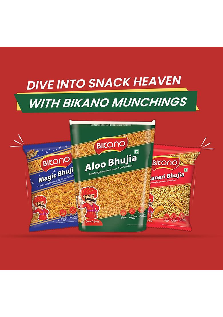 Bikano Aloo Bhujia | Crunchy Texture 1Kg Pack All Time Favourite Indian Namkeen