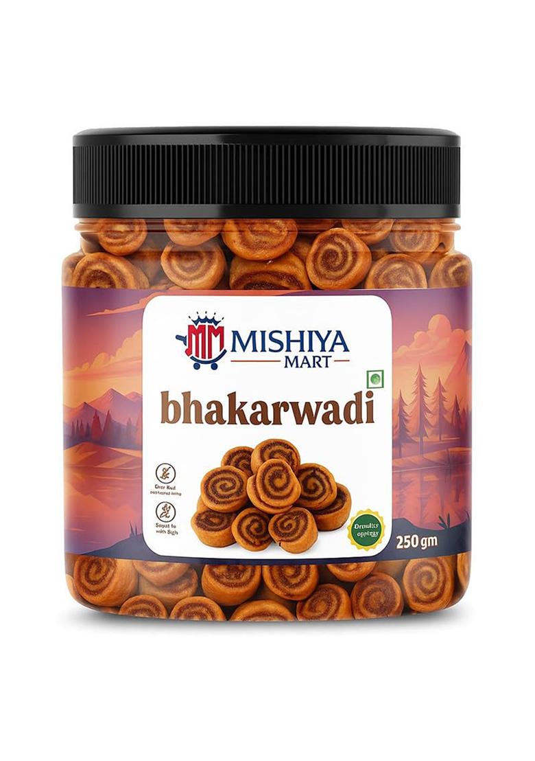 Mishiya Mart Bhakarwadi Crispy Spiced Indian Snack | Traditional Maharashtrian Recipe Crunchy Snacks For Tea And Coffee