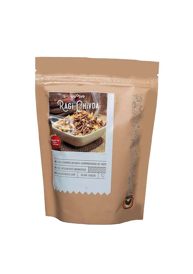 Evolve Ragi Chiwda - Pack Of 3 Weight Loss Support |Stress Management| Healthy Snacking - Indya