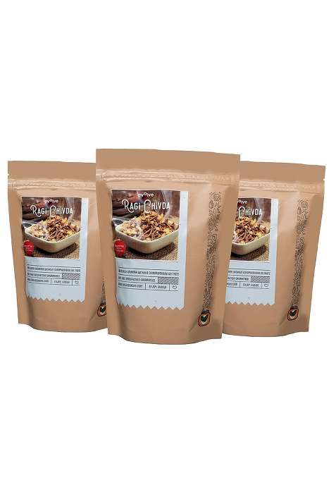 Evolve Ragi Chiwda - Pack Of 3 Weight Loss Support |Stress Management| Healthy Snacking
