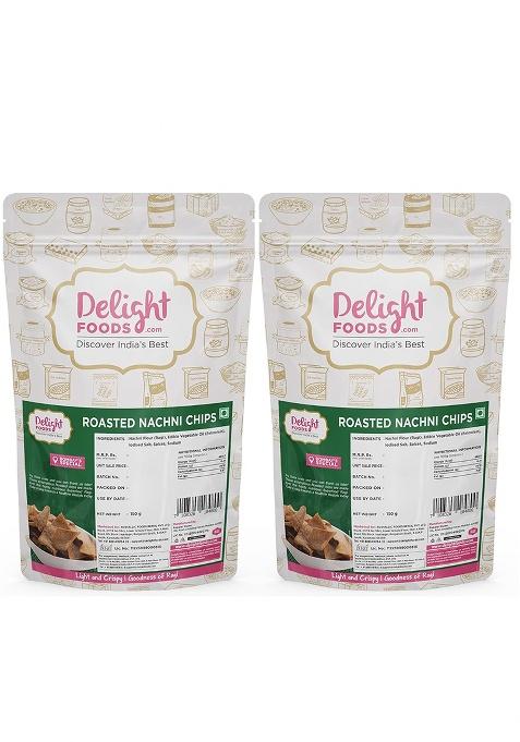 Delight Foods Mumbai Roasted Nachni Chips Combo Set Of 2 (150Gx2)