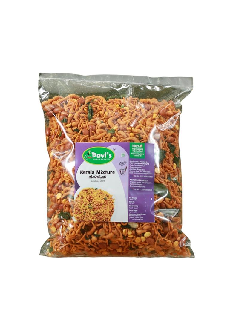 Pavi S Food Products Pavi'S Kerala Mixture, Authentic Spicy & Crunchy Snack, Perfect Tea-Time Delight With Natural Ingredients, No Artificial Flavors, 100% Fresh Hygienic (400 Grm, Spicy)