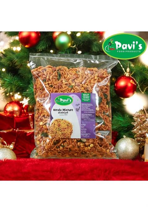 Pavi S Food Products Pavi'S Kerala Mixture, Authentic Spicy & Crunchy Snack, Perfect Tea-Time Delight With Natural Ingredients, No Artificial Flavors, 100% Fresh Hygienic (400 Grm, Spicy)