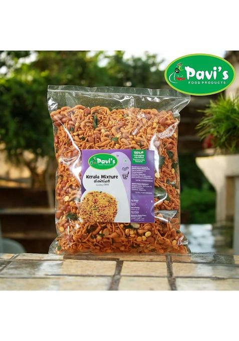 Pavi S Food Products Pavi'S Kerala Mixture, Authentic Spicy & Crunchy Snack, Perfect Tea-Time Delight With Natural Ingredients, No Artificial Flavors, 100% Fresh Hygienic (400 Grm, Spicy)