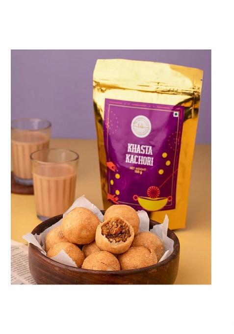 The Sweet Blend Khasta Kachori Namkeen Snacks Mix | Authentic Indian Savory Snack Gift Box With Surprise Festive Treat & Gifting Hamper Crunchy Tea-Time
