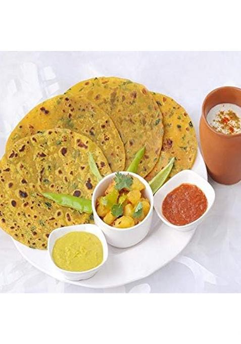 Mouthmelt Methi Masala + Jain Special Thepla Pack Of 8 | Ready To Eat,Rosted, Not Fried 2 (With Garlic And Ginger 6