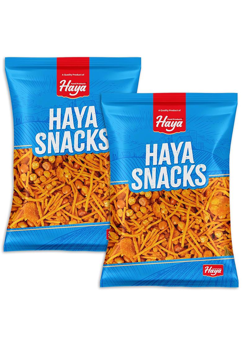 Haya Food Products | Kerala Spicy Mixture Authentic South Indian Snacks 400G Pack Of 2 (200G Each)