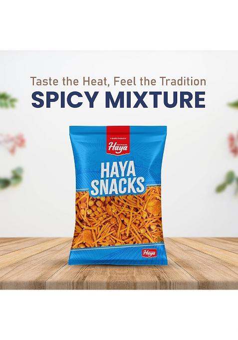 Haya Food Products | Kerala Spicy Mixture Authentic South Indian Snacks 400G Pack Of 2 (200G Each)